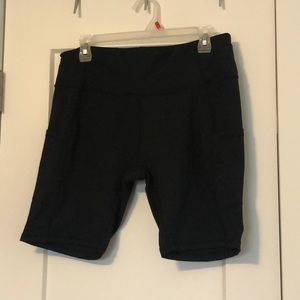 Baleaf, 8” High Waist Black Biker Shorts